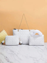 3 pièces Sac À Bandoulière Cœur Matelassé femmes