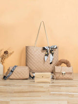 4 pièces Sac À Bandoulière Porte-Monnaie Motif Matelassé