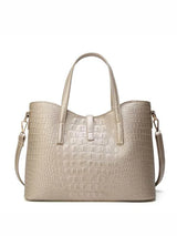 3 pièces Sac pour femmes en relief de Crocodile