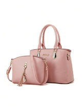 Sac Combiné Minimaliste et Élégant en Cuir Pu pour Femmes