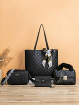 4 pièces Sac À Bandoulière Porte-Monnaie Motif Matelassé