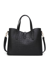 3 pièces Sac pour femmes en relief de Crocodile
